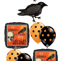 Halloween Crows Skull Balloon Bouquet with Helium Weight