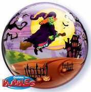 22 inch Halloween Flying Witch Bubble Balloons with Helium