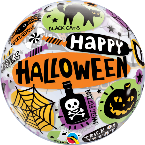 22 inch Halloween Message Icons Bubble Balloons