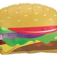 28 inch Hamburger Balloons with Helium and Weight