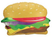 28 inch Hamburger Balloons with Helium and Weight