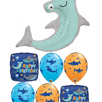 Hammerhead Shark Happy Birthday Balloon Bouquet