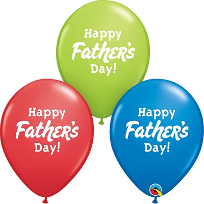 11 inch Happy Fathers Day Balloons with Helium and Hi Float