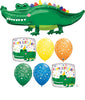 Alligator Gator Happy Birthday Balloon Bouquet with Helium and Weight