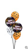 Happy Halloween Spider Webs Stars Balloon Bouquet with Helium Weight