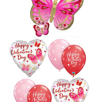 Happy Valentines Day Butterfly Balloons Bouquet