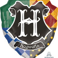 Harry Potter Hogwarts Crest Foil Balloon with Helium and Weight