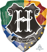 Harry Potter Hogwarts Crest Foil Balloon with Helium and Weight