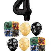 Harry Potter Pick An Age Black Number Birthday Balloons Bouquet