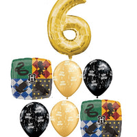 Harry Potter Pick An Age Gold Number Birthday Balloons Bouquet