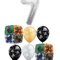 Harry Potter Pick An Age Silver Number Birthday Balloons Bouquet