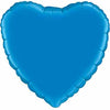 18 inch Blue Heart Foil Balloon with Helium