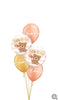 Hello Baby Bear Polka Dots Balloon Bouquet with Helium and Weight