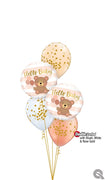 Hello Baby Bear Dots Balloon Bouquet with Helium and Weight