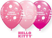 11 inch Hello Kitty Happy Birthday Balloons with Helium and Hi Float
