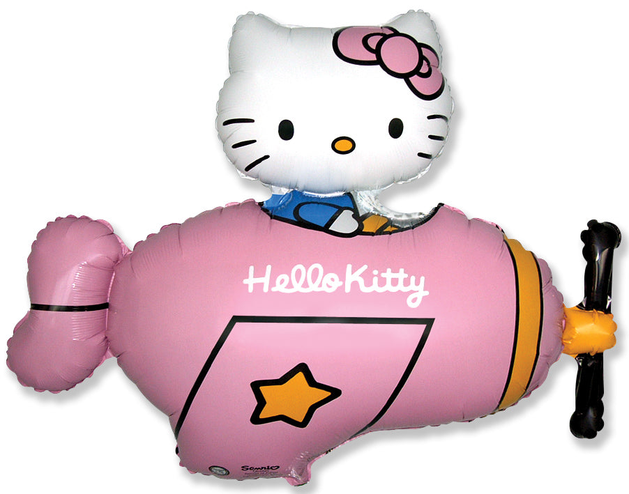 Hello Kitty Airplane Balloon with Helium and Weight