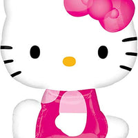 Hello Kitty Pink Shape Foil Balloon with Helium and Weight