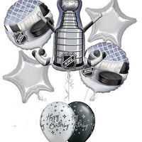 Hockey Stanley Cup Birthday Balloon Bouquet with Helium and Weight