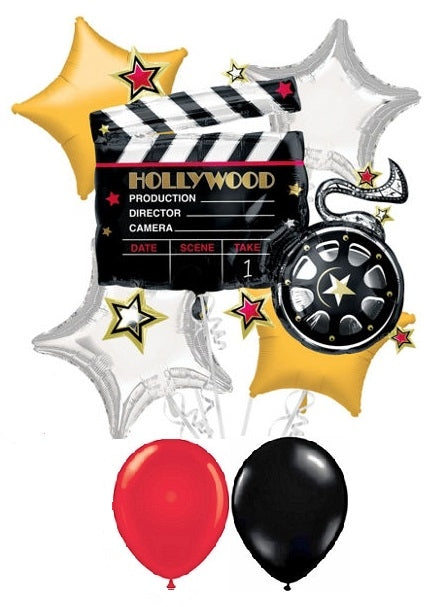 Hollywood Clapboard Balloon Bouquet with Helium and Weight