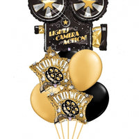 Hollywood Movie Camera Stars Balloons Bouquet