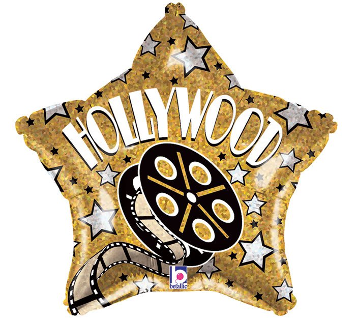 18 inch Hollywood Star Balloon with Helium