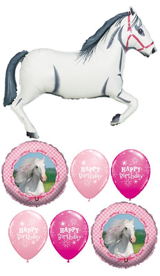 Farm Animals Horse Birthday Balloon Bouquet with Heilum amd  Weight