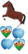 Brown Horse Birthday Balloons Bouquet