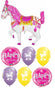 Circus Pink Carousel Horse Birthday Balloon Bouquet
