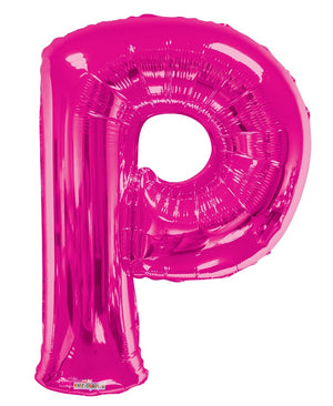 Hot Pink Balloon Letter P (Includes Helium and Weight)