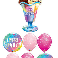 Ice Cream Sundae Ombre Sprinkles Birthday Balloon Bouquet