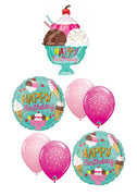 Ice Cream Sundae Happy Birthday Balloon Bouquet