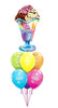 Ice Cream Sundae Birthday Balloon Bouquet with Helium Weight