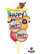 Ice Cream Truck Birthday Balloon Bouquet with Helium and Weight