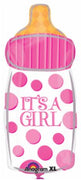 18 inch Baby Its a Girl Bottle Shape Foil Balloons