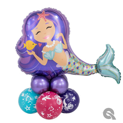 Jumbo Mermaid Birthday Centerpice Balloon Stand Up