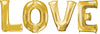 Jumbo Gold Letters LOVE Balloons with Helium and Weight