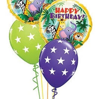 Jungle Animals Happy Birthday Balloons Bouquet