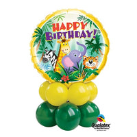 Jungle Animals Happy Birthday Balloons Centerpiece