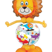 Jungle Animals Loveable Lion Bubble Balloon Stand Up