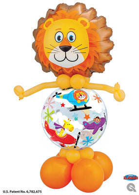 Jungle Animals Loveable Lion Bubble Balloon Stand Up