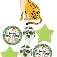 Jungle Animals Cheetah Happy Birthday Balloon Bouquet
