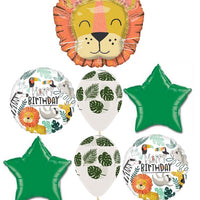 Jungle Animals Wild Lion Happy Birthday Balloon Bouquet