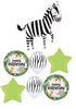 Jungle Animals Zebra Stripes Birthday Balloon Bouquet