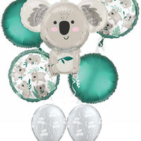 Koala Bear Birthday Balloon Bouquet with Helium and Weight