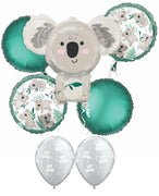 Koala Bear Birthday Balloon Bouquet with Helium and Weight