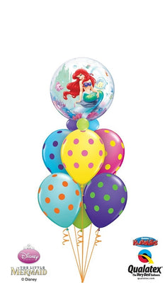 Little Mermaid Ariel Bubble Balloon Bouquet