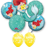 Little Mermaid Ariel Happy Birthday Balloon Bouquet