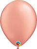 11 inch Qualatex Metallic Rose Gold Balloons with Helium and Hi Float