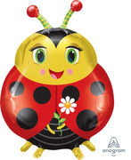 Cute Ladybug Foil Balloon with Helium and Weight