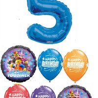 Lego Movie Pick An Age Blue Number Birthday Balloon Bouquet
